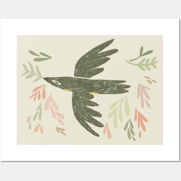 Flying Bird Wall Art by Rania Younis